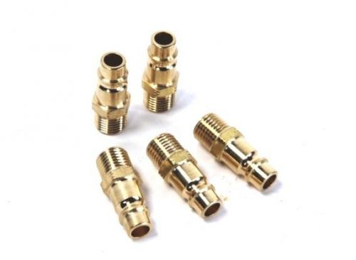 High Flow Industrial Male Quick Disconnect Plug 1/4&#034; NPT PACK OF 5