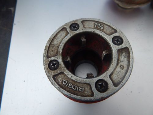 &#034;RIDGID&#034; Pipe Threading die Holder for 12-R Ratchet 1-1/4&#034; with 4 dies