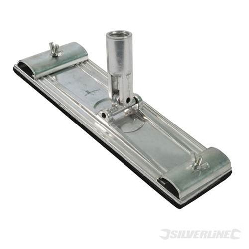 Silverline 235mm x 80mm die cast aluminium swivel pole sander &amp; securing clamps for sale
