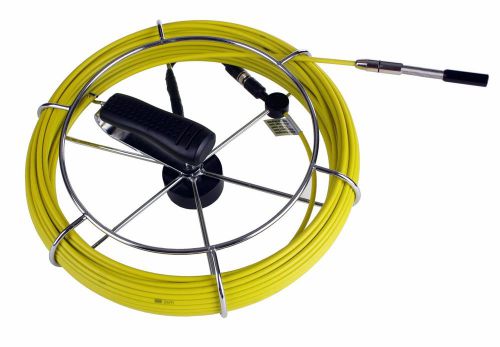 Sewer Drain Camera Fiber Glass Push Rod,Reel 130&#039; with 1/2&#034; Head