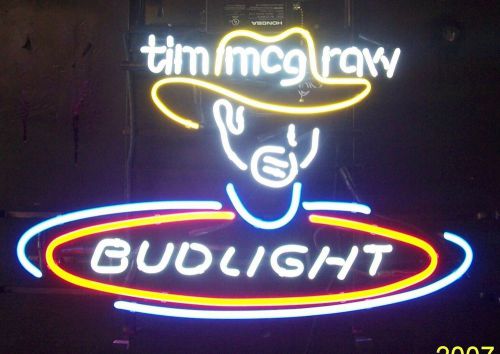 Bud light tim mcgraw neon bar light sign for sale