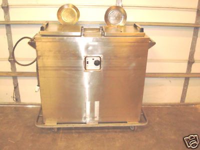 Seco commercial two stack plate warming cart 106 plates for sale