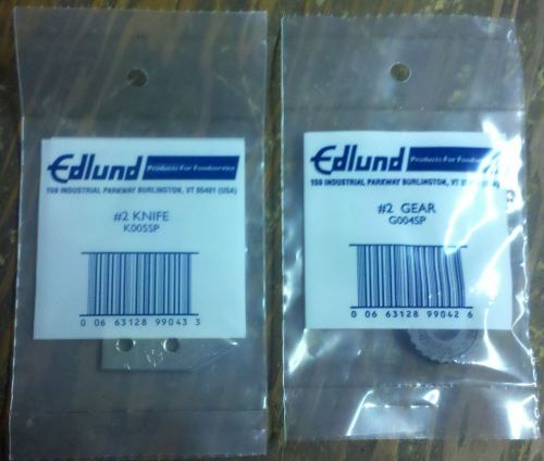 Edlund #2 Knife &amp; Gear Replacement part #K005SP, G004SP New in original package