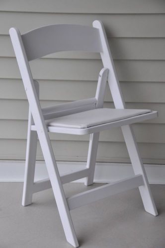 144 folding chairs white resin durable comfortable padded chair free shipping for sale
