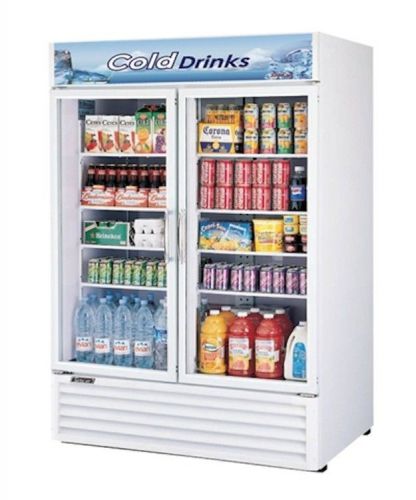NEW Turbo Air 35 cu ft 2 Glass Swing Door Merchandiser Refrigerator