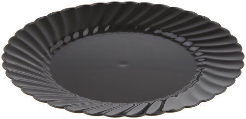 NEW Classicware CW75180BK 7.5&#034; Black Plastic Dinnerware Plate (18 Packs of 10)