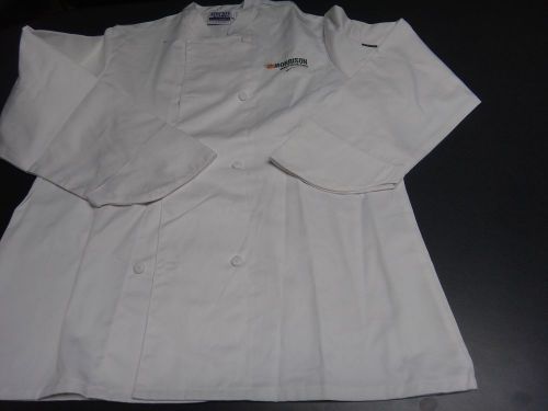 Chef&#039;s Jacket, Cook Coat, with MORRISSON   logo, Sz L   NEWCHEF UNIFORM