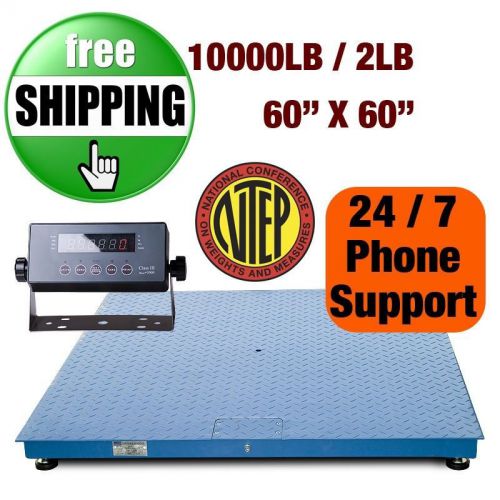 New ntep 10000lb/2lb 5x5 pallet floor scale w/ indicator legal 4 trade free ship for sale