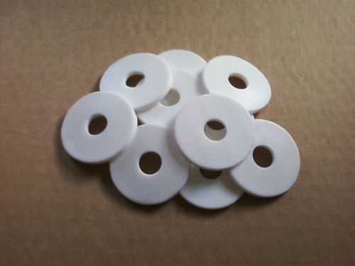 TEFLON sheet 1/8 X 1.75 disks lots of 15 with 1/2&#034; hole in center