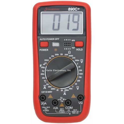 Sinometer 890C+ AC DC 20A Digital Multimeter with Temperature Measurement