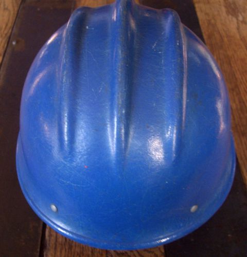 Vintage e.d. blue bullard 502 fiberglass hard boiled hat ironworker suspension for sale