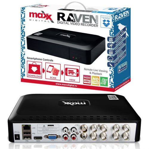 Maxx digital 500qr 4 8 channel cctv security camera dvr recorder hard drive hdmi for sale