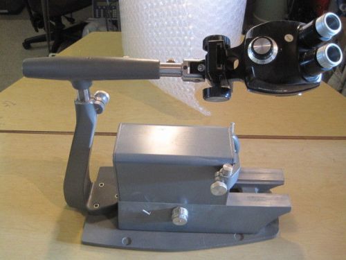 Sorvall porter blum microtome w bausch &amp; lomb microscope boom &amp; stand 0.7x - 3x for sale