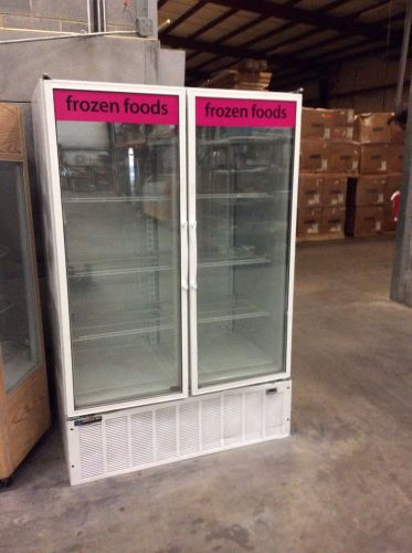 glass 2 door freezer
