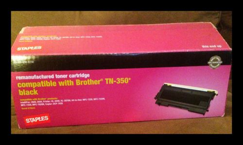 REMANUFACTURED TONER CARTRIDGE BROTHER TN-350 TN350 BY STAPLES FREE SHIPPING