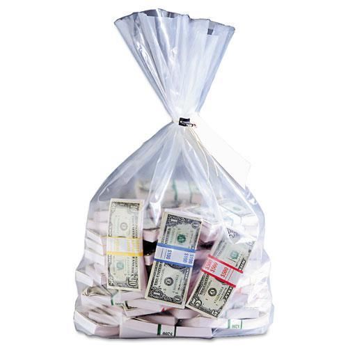 NEW MMF 206410520 Currency Deposit Bags, 12 x 20, Clear, 100/Box