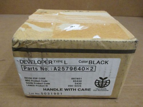 Sealed Genuine OEM Ricoh A2579640 887951 Black Developer Type L - 2 Pack