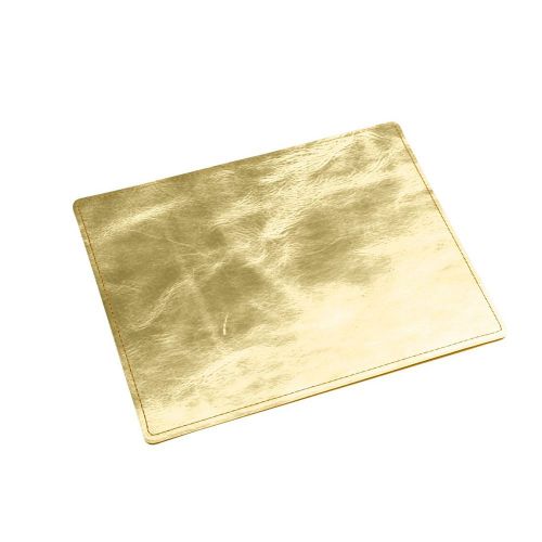 Signing pad - Metallic - Leather - Golden