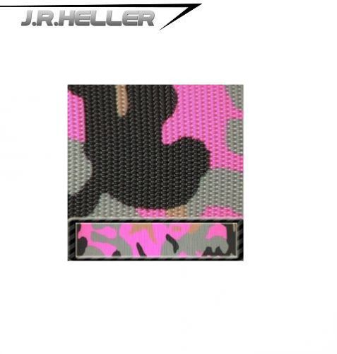 1&#039;&#039; Polyester Webbing (Multiple Patterns) USA MADE!- Pink Camouflage -1 Yard