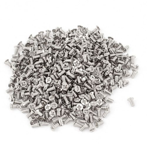 500pcs Magnetic Recessed Crosshead Phillips Pan Head Screw Bolt 1.7 x 4mm