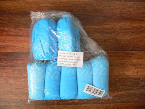 60 pcs. thirty pair blue polypropylene spunbond disposable shoe / boot covers xl for sale