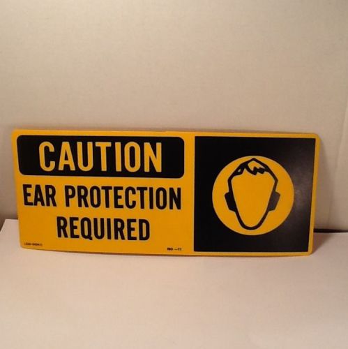 Vintage 80s Hospital Operating Room Sign &#034;Caution Ear Protection Required&#034; Music