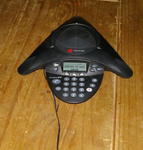 PolyCom SoundStation 2W Conference Phone 2201-67800-022 + AC Adapter