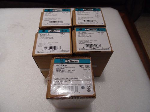 Panduit p10-10r-d ring terminal, 14 – 10 awg, #10 stud size nib lot of 2500 for sale