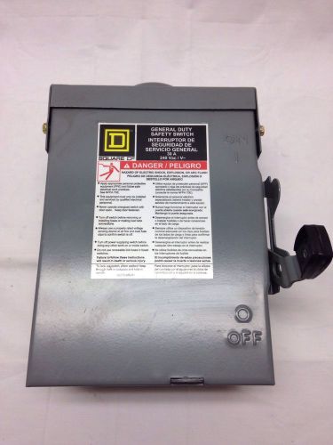 SQUARE D 30A 240VAC GENERAL DUTY SAFETY SWITCH