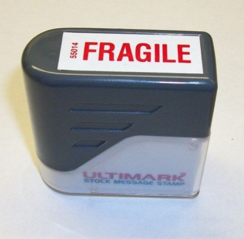 &#034;FRAGILE&#034; red pre inked stamp stamper