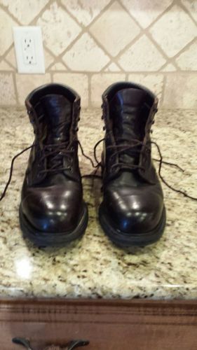 Red wing leather steel toe laceup boots ansi z41 pt91 mi/75 c/75 mens sz 9 m for sale