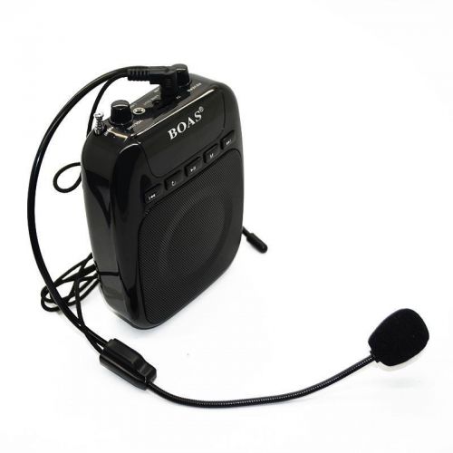 Waistband portable voice amplifier microphone loudspeaker fm tf slot usb black for sale