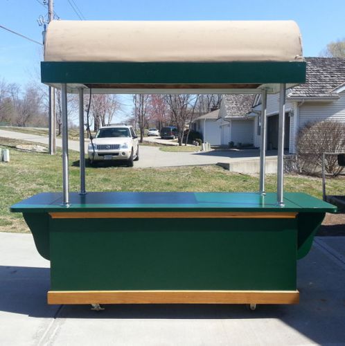Portable all star food cart on casters s/s storage &amp; lighted canopy nice! for sale