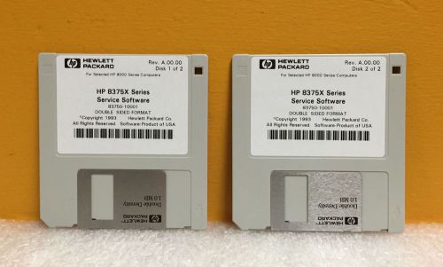 HP 83750-10001 Rev: A.00.00 Disks 1/2 &amp; 2/2, HP8375X Service Software Set, New