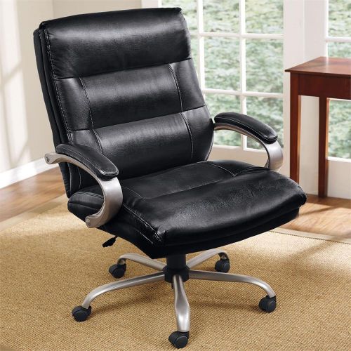 Plus Size/ Extra Wide Executive Office Chair/Faux Leather/Black/supports 450 lbs