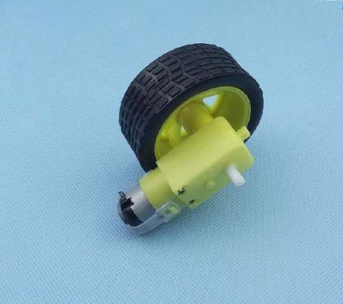Arduino smart car robot plastic tire wheel + dc gear motor for diy for sale