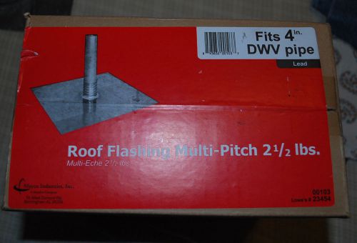 Roof flashing lead multi-pitch 2 1/2 lbfits 4&#034; dwv pipe for sale