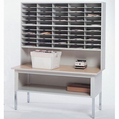 OFFICE MAIL SORTER Mailroom Station Organizer Mail Room Furniture w/ Work Table