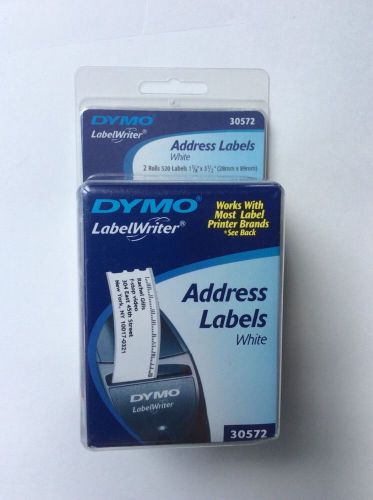 Dymo 30572 LabelWriter White Address Labels 1-1/8&#034; x 3-1/2&#034; 2 X 260 = 520 Total