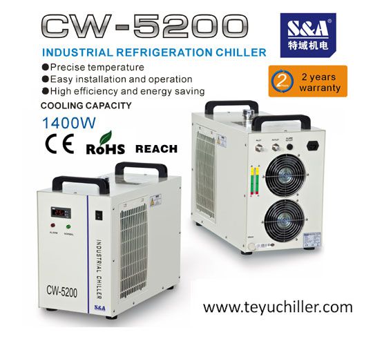 S&a chiller cw5200 with double output for dual laser cooling for sale