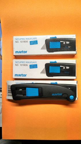 3 MARTOR 101806 MAXISAFE SAFETY BOX CUTTER UTILITY KNIFE TOOL NEW STLYE