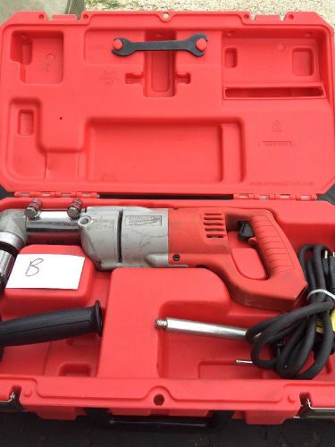 Milwaukee 1/2 in. Heavy Right-Angle Drill Kit with Case 3107-6 Sightly Used. B