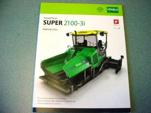 Vogele Super 2100-3i Tracked Paver Brochure