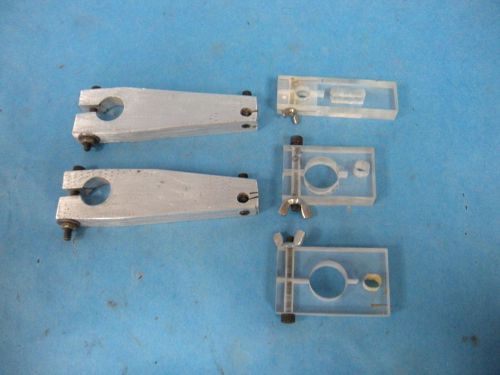 Aluminum, acrylic lab clamps 3/4&#034;, 3/8&#034; lot of 5 for sale