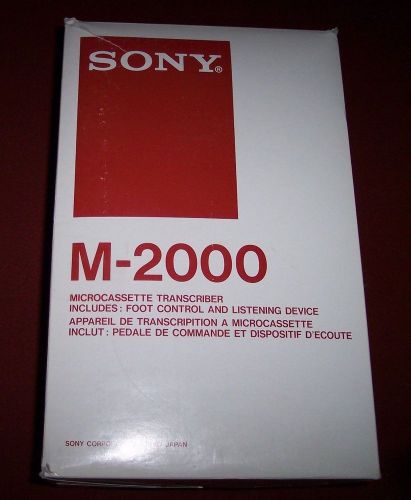 NEW SONY M-2000 MICROCASSETTE TRANSCRIBER WITH NINE NEW CASSETTE TAPES IN PACK