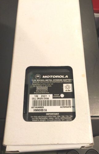 Motorola  OEM  Battery  HNN9051A 7.5VDC Nickel Metal Hydride  NEW-IN-BOX  NOS
