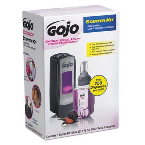 Gojo ADX-7 700mL Antibacterial Foam Manual Handwash Kit, Chrome/Blk (GOJ8712D4)