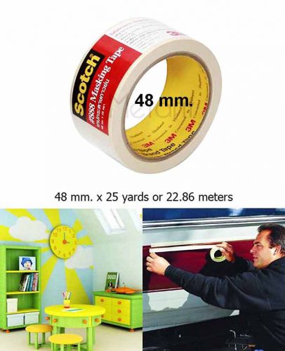 48 mm. SCOTCH MASKING TAPE Painting Spray Car Repair Office Paper Glue Adhesive