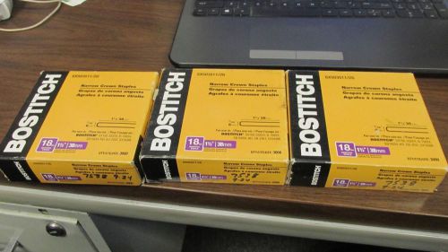 3 BOXES BOSTITCH NARROW CROWN STAPLES SX503511/2G