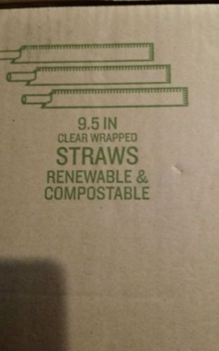Eco-Products EP-ST990 9.5&#034; Jumbo Clear Plastic Wrapped Straw Case of 4800